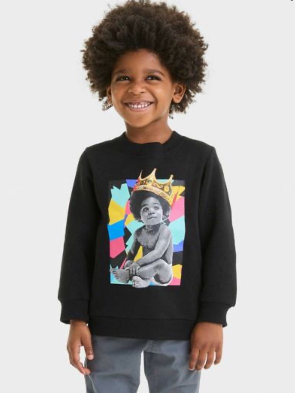 The Notorious B.I.G. Biggie Smalls Toddler Sweatshirt Black Size 4T